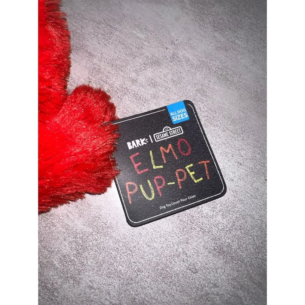 New Bark Box Elmo Sesame Street Puppet Dog Toy with Squeaker All Dog Sizes